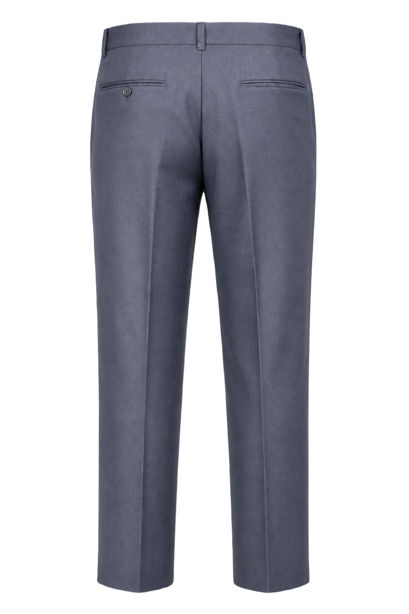 1940s Navy Blue Wool Blend Trousers - Back View