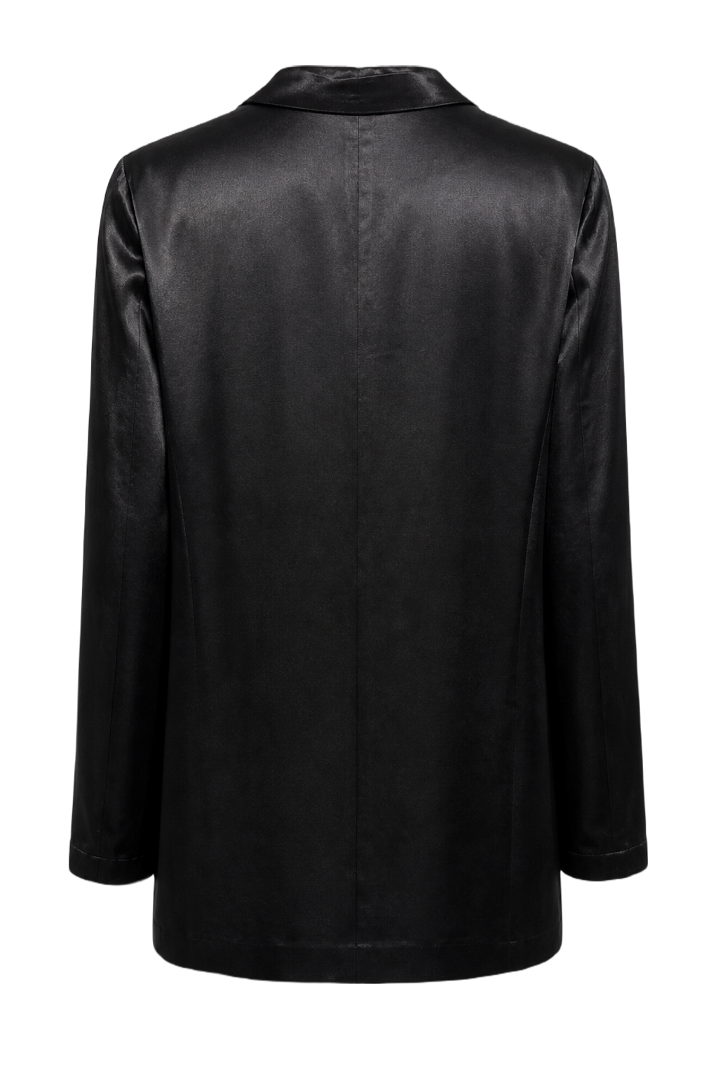 1990s Black Silk Blend Blazer - Back View