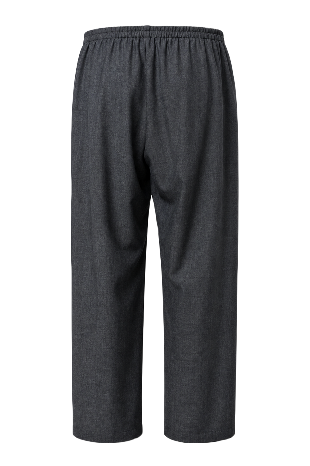 1990s Charcoal Grey Wool Blend Trousers - Back View