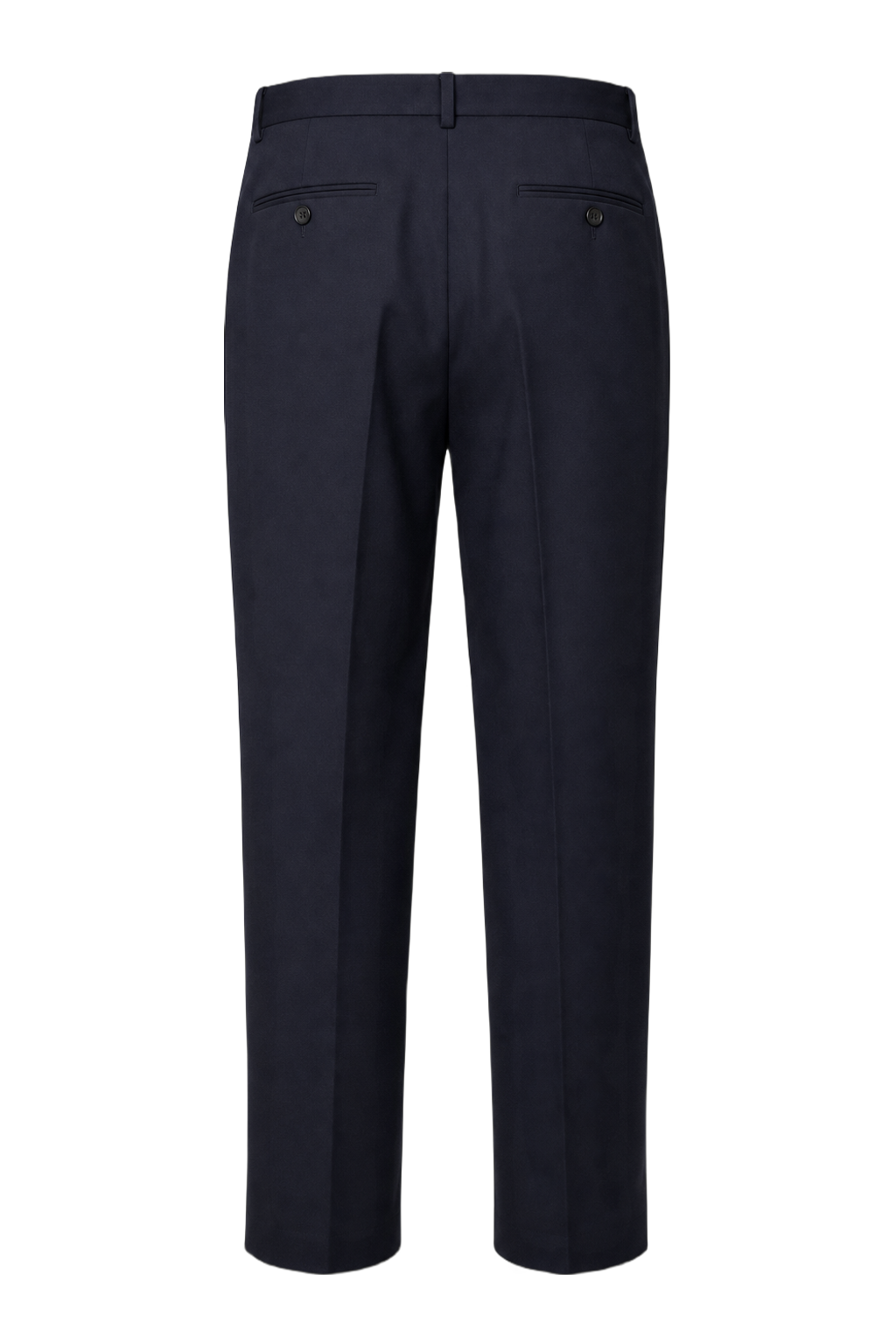 1990s Navy Blue Wool Blend Trousers - Back View