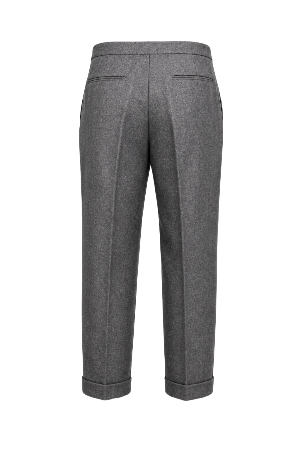 1990s Grey Wool Blend Trousers - Back View