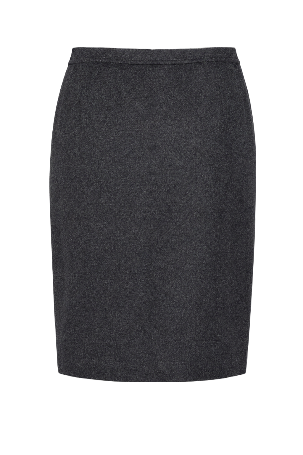 1990s Dark Gray Smooth Skirt - Back View