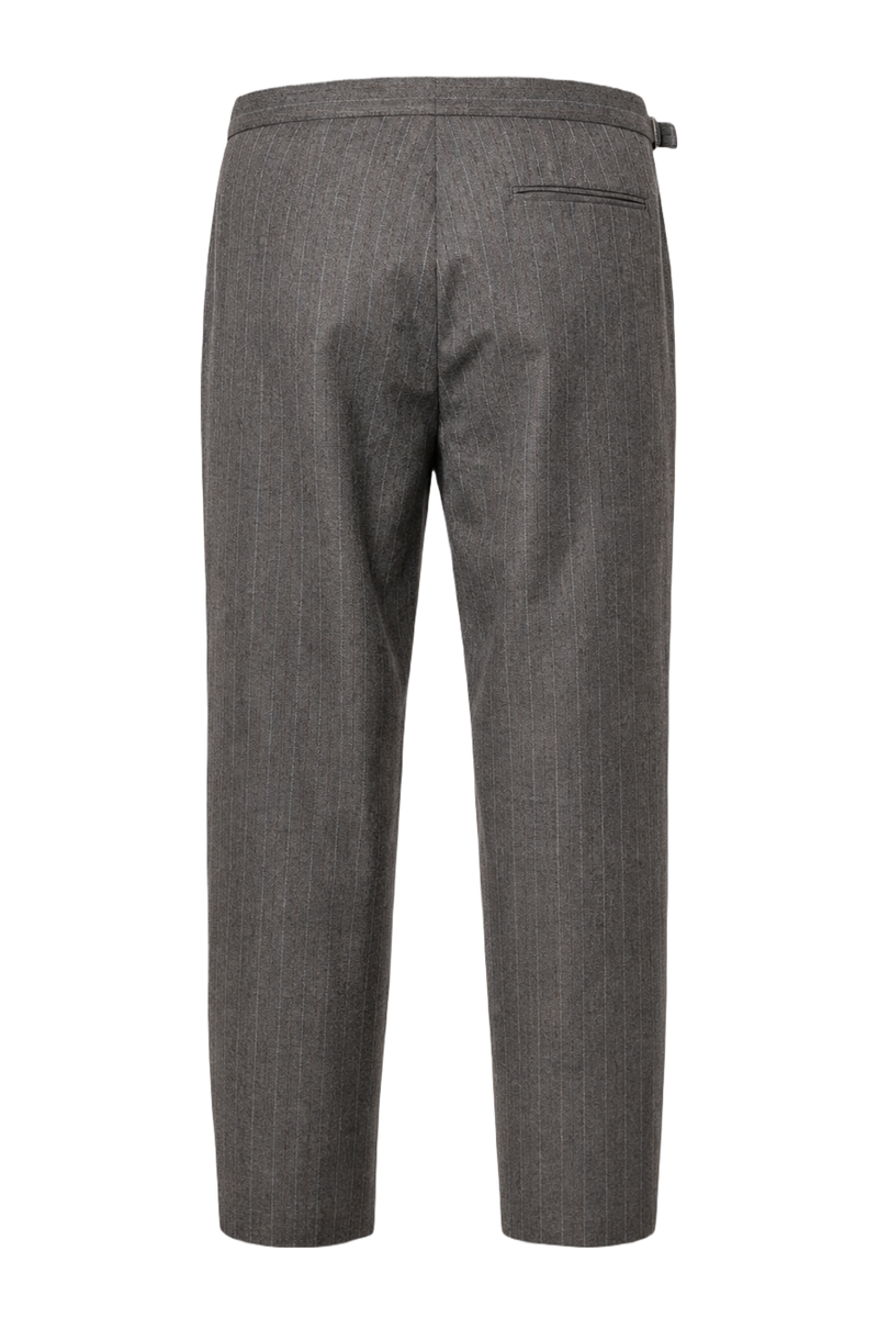 1990s Grey Wool Blend Trousers - Back View