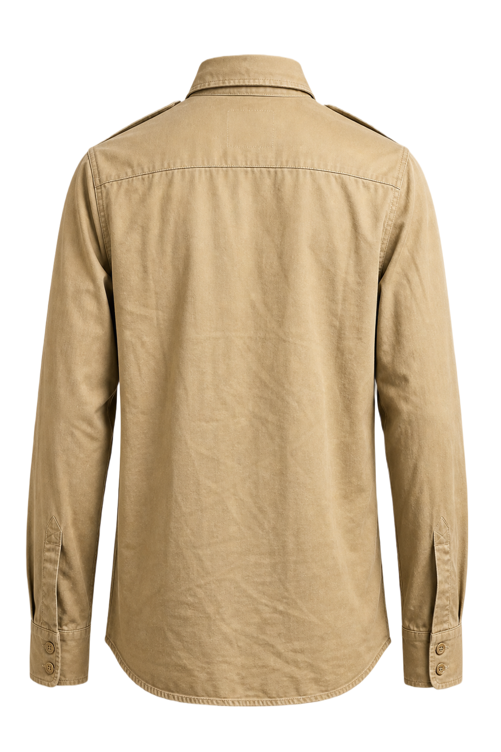 1940s Tan Cotton Shirt - Back View