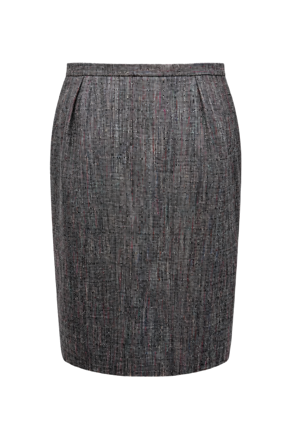 1980s Grey Tweed Skirt - Back View