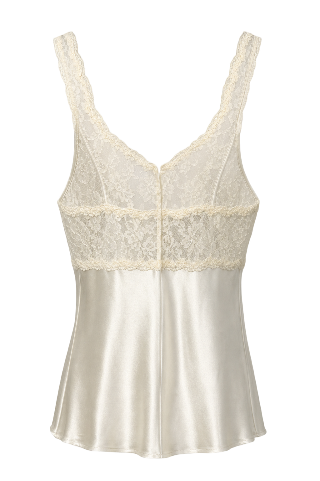 1990s Cream Silk Blend Dress - Back View