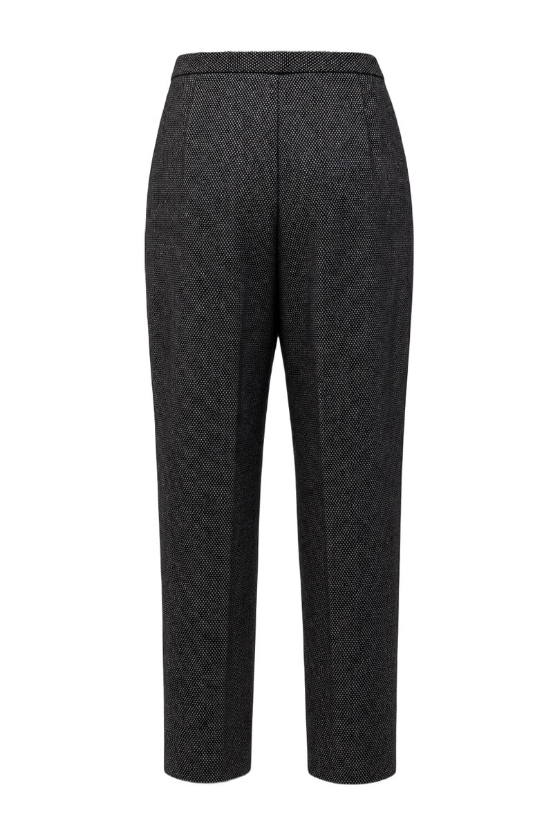 1980s Grey Wool Blend Trousers - Back View