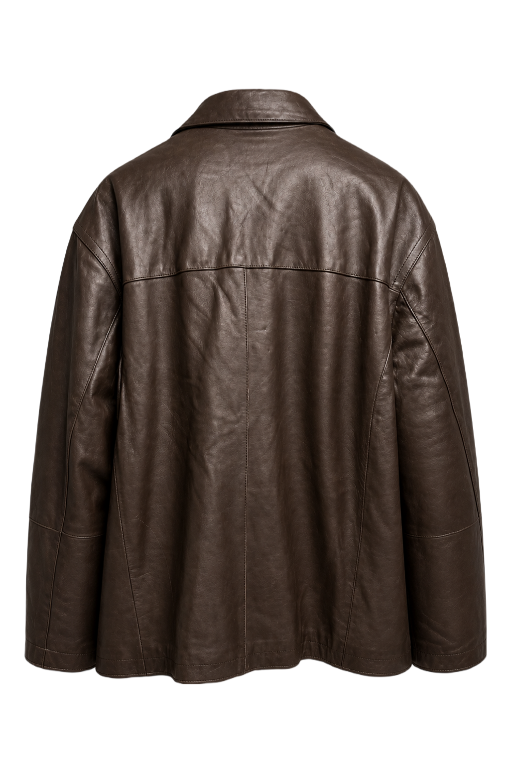 1990s Brown Leather Jacket - Back View