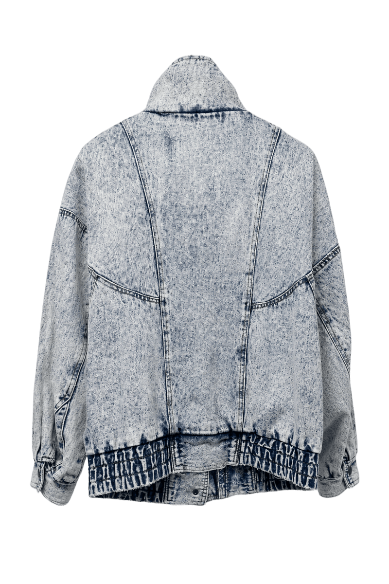 1980s Light Blue Denim Jacket - Back View