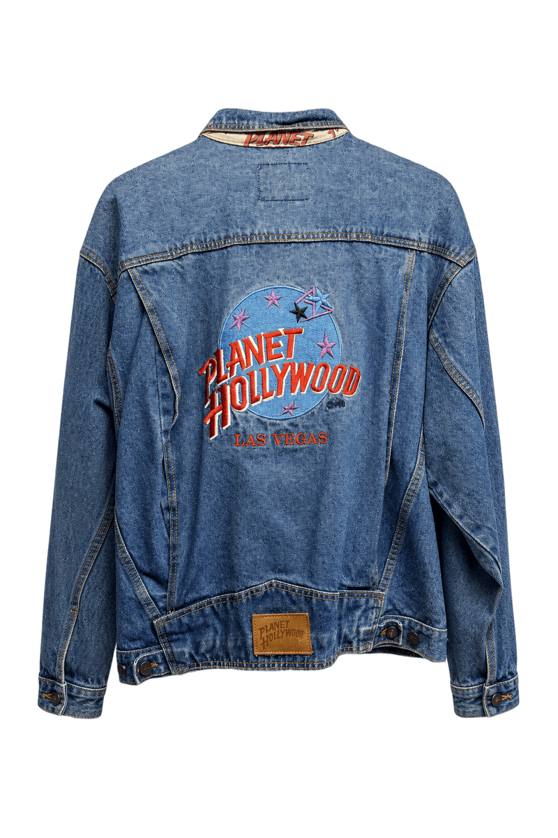 1990s Blue Denim Jacket - Back View