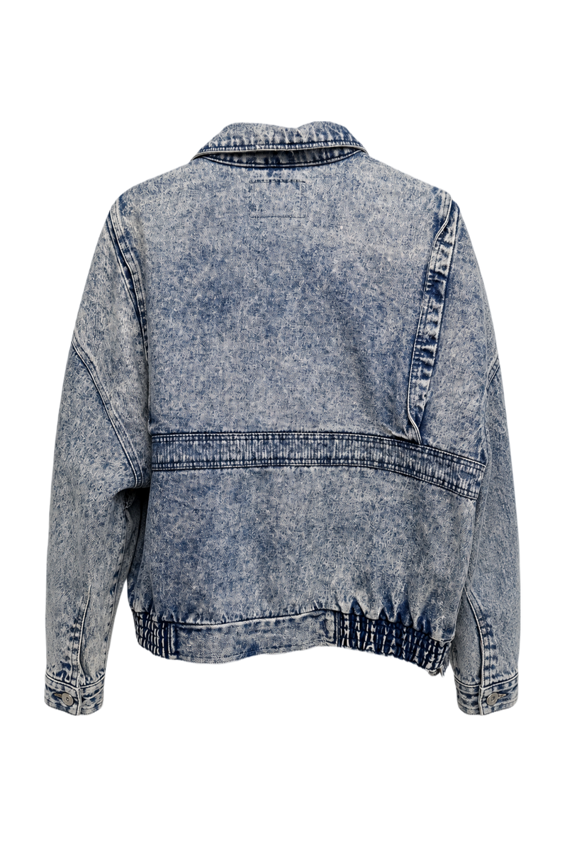 1980s Light Blue Denim Jacket - Back View