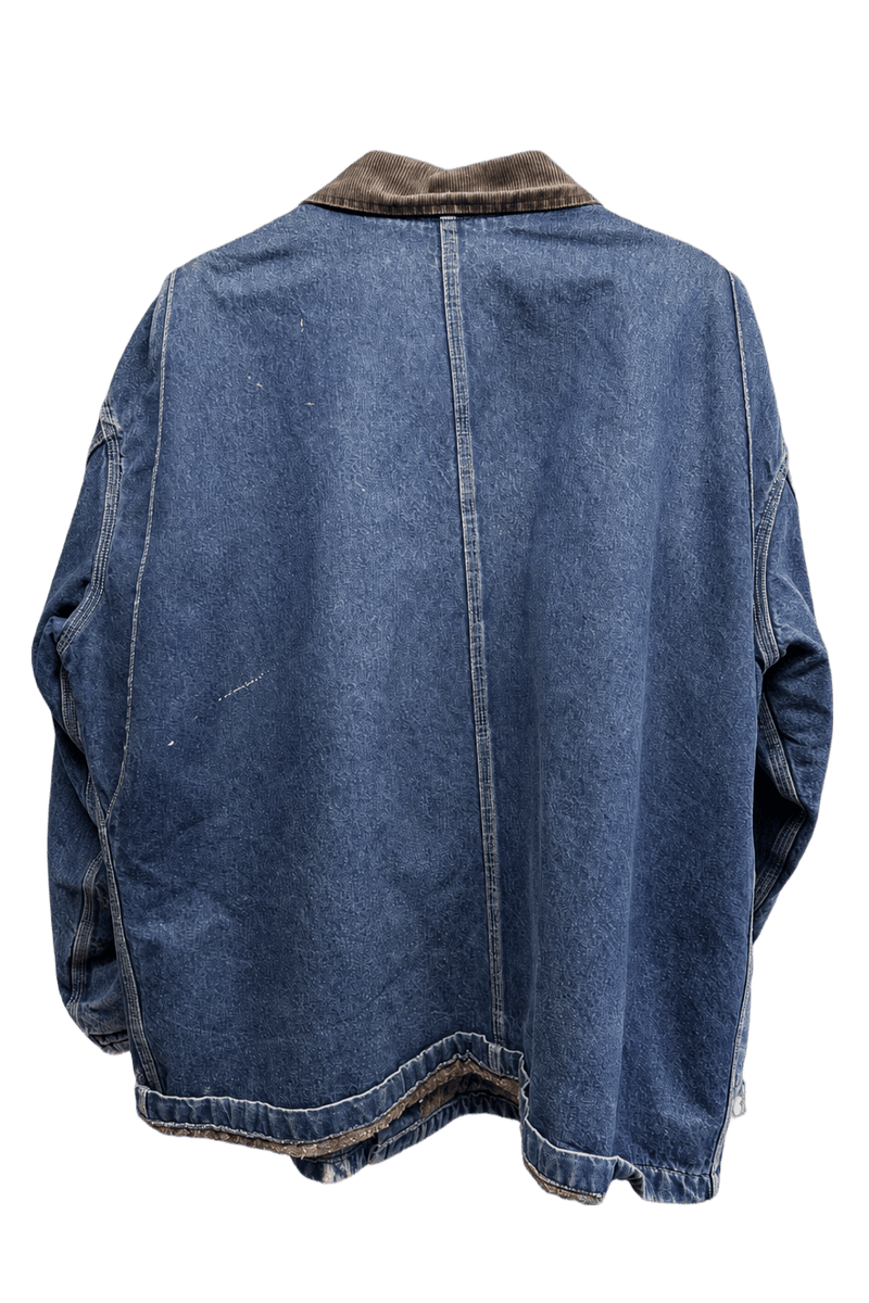 1990s Blue Denim Unisex Jacket - Back View