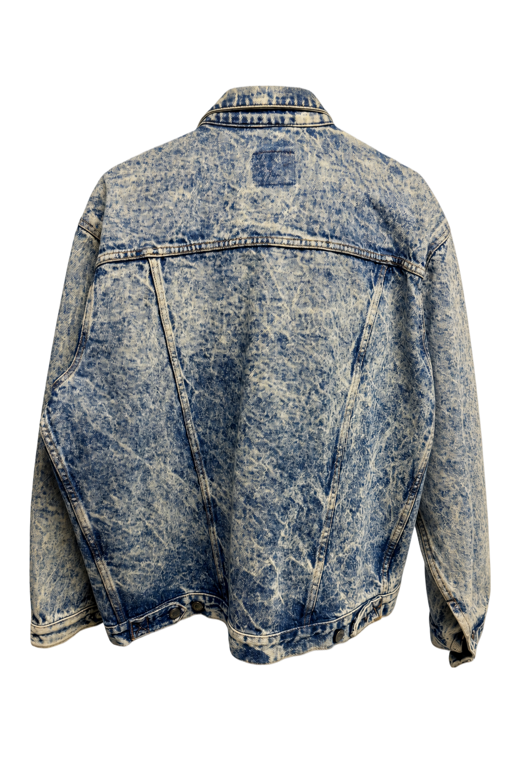 1990s Light Blue Denim Jacket - Back View