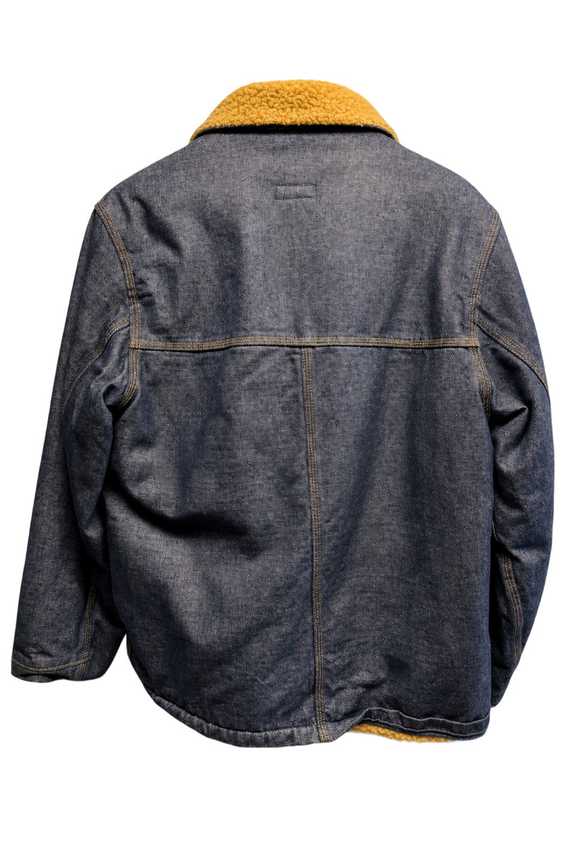 1990s Denim Blue Denim Jacket - Back View