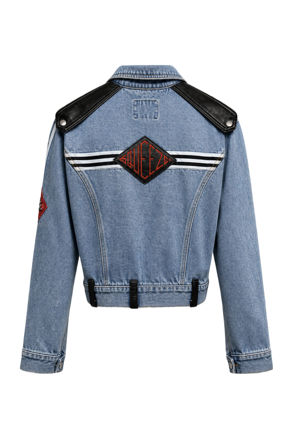 1990s Light Blue Denim Jacket - Back View