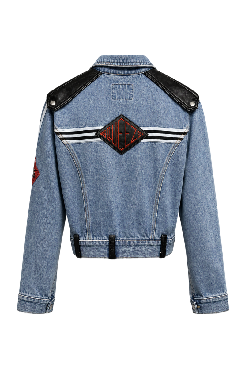 1990s Light Blue Denim Jacket - Back View