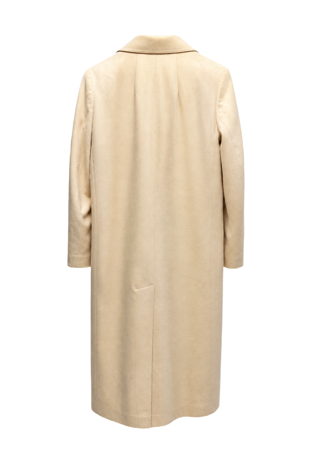 1970s Cream Cotton Blend Coat - Back View