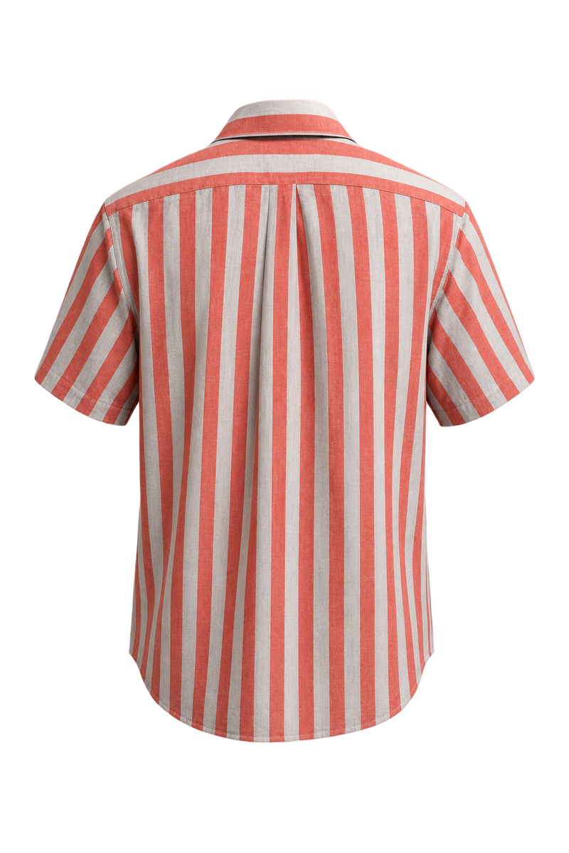 1990s Red Cotton Shirt - Back View