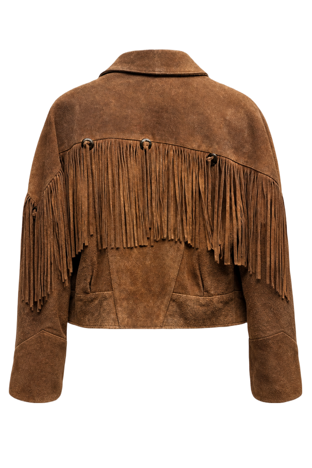 1970s Brown Suede Jacket - Back View