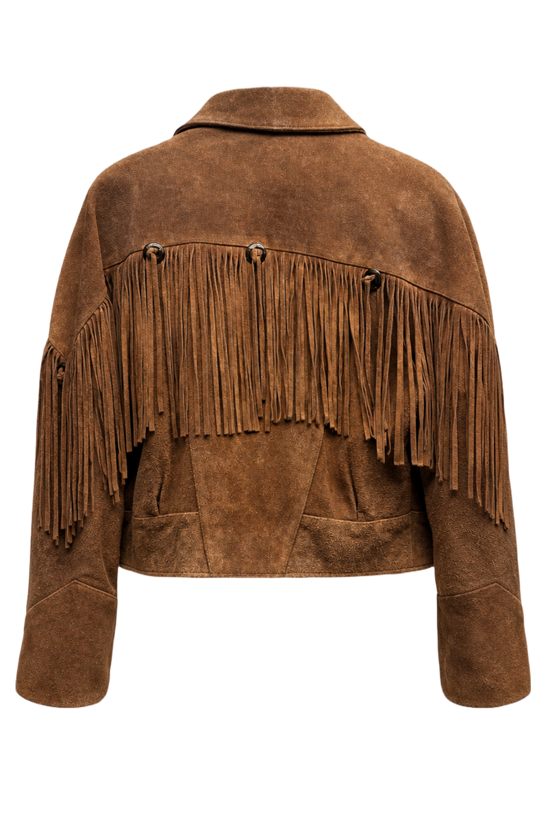 1970s Brown Suede Jacket - Back View