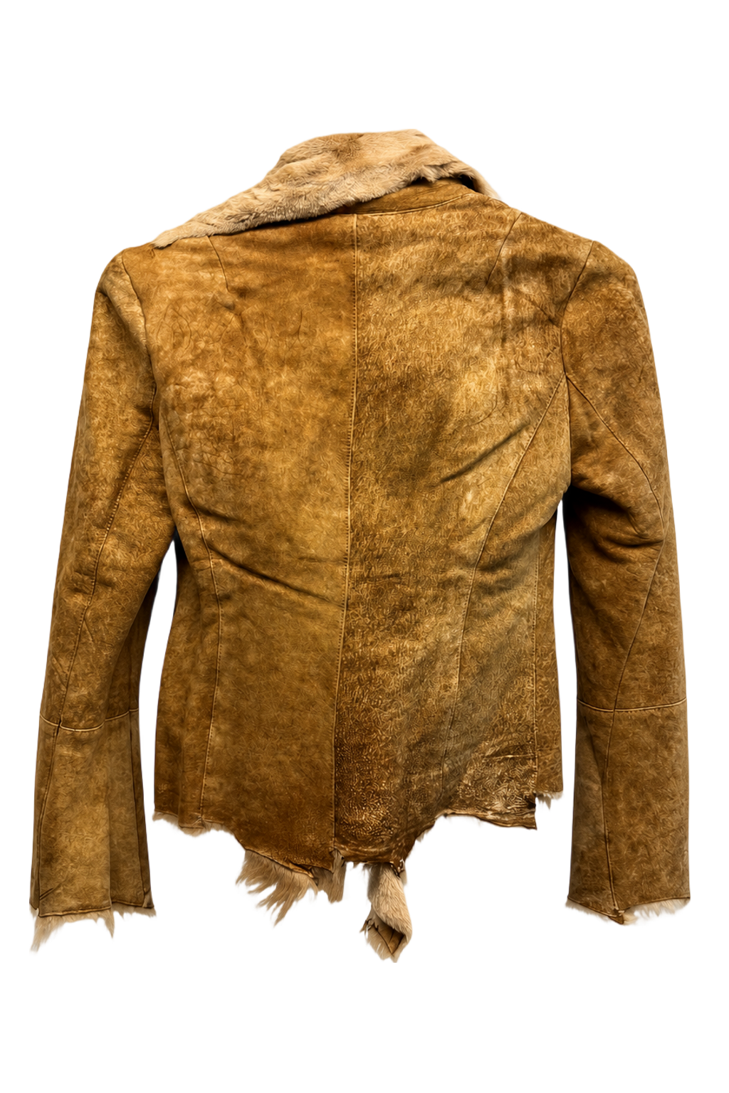 1970s Tan Suede Jacket - Back View