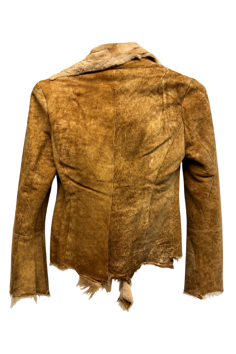 1970s Tan Suede Jacket - Back View
