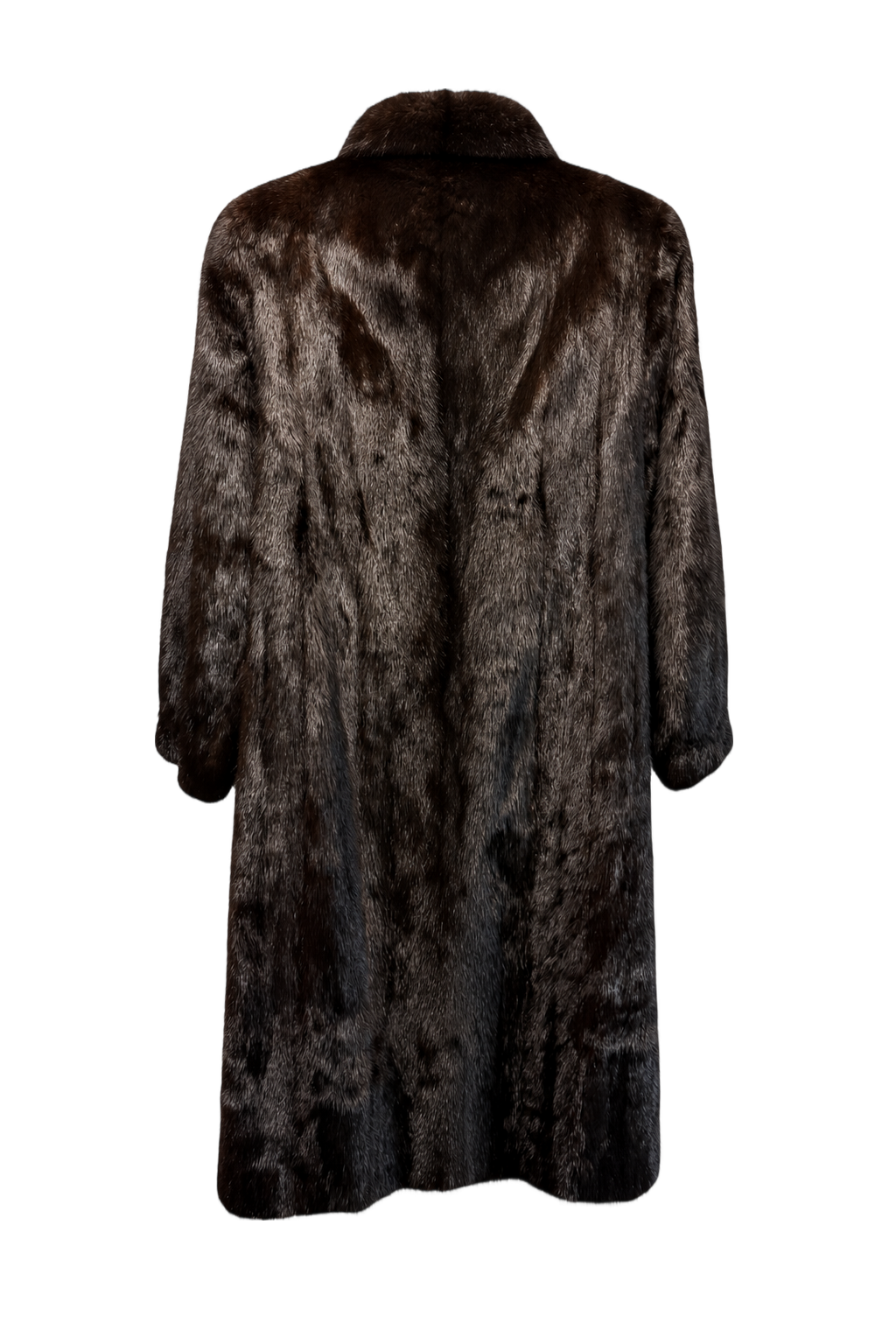 1980s Dark Brown Fur Coat - Back View