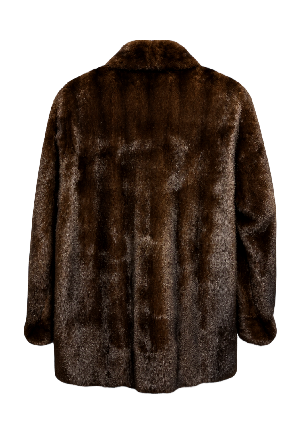 1980s Brown Mink Fur Coat - Back View