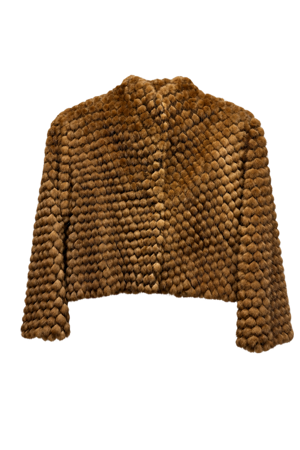 1980s Brown Fur Coat - Back View