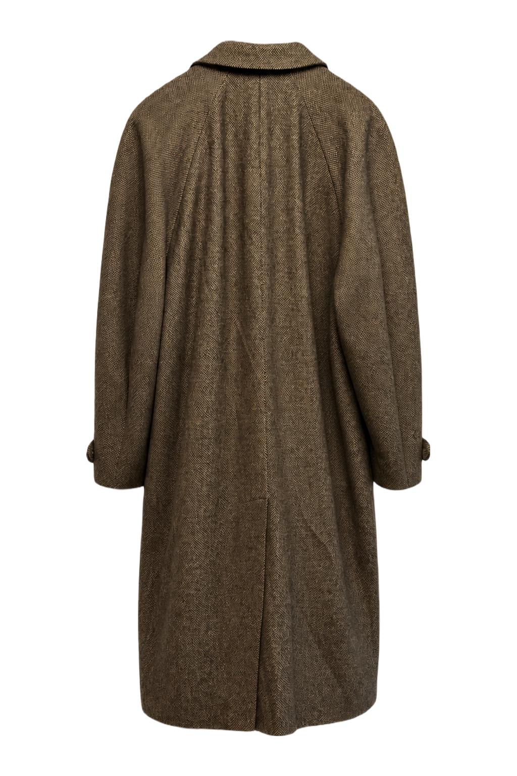 1980s Brown Wool Coat - Back View