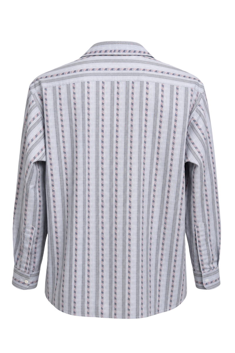 1970s Light Blue Cotton Shirt - Back View