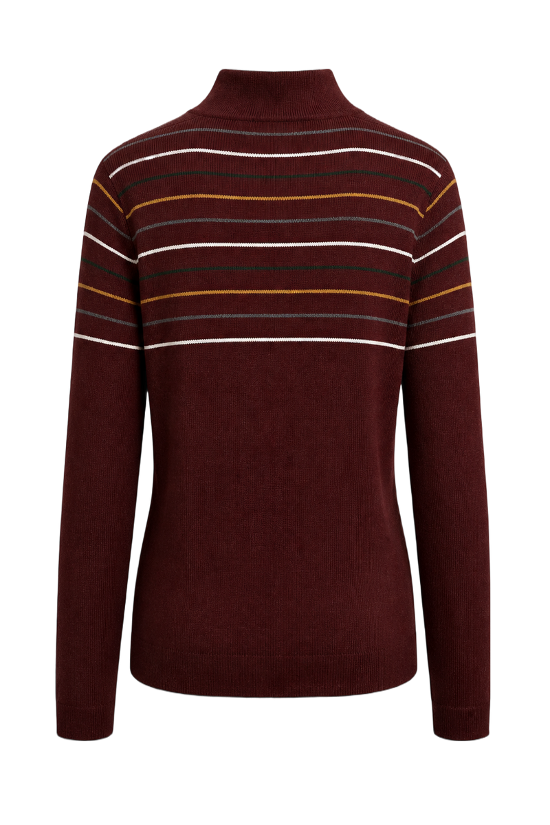 1970s Burgundy Knit Sweater - Back View