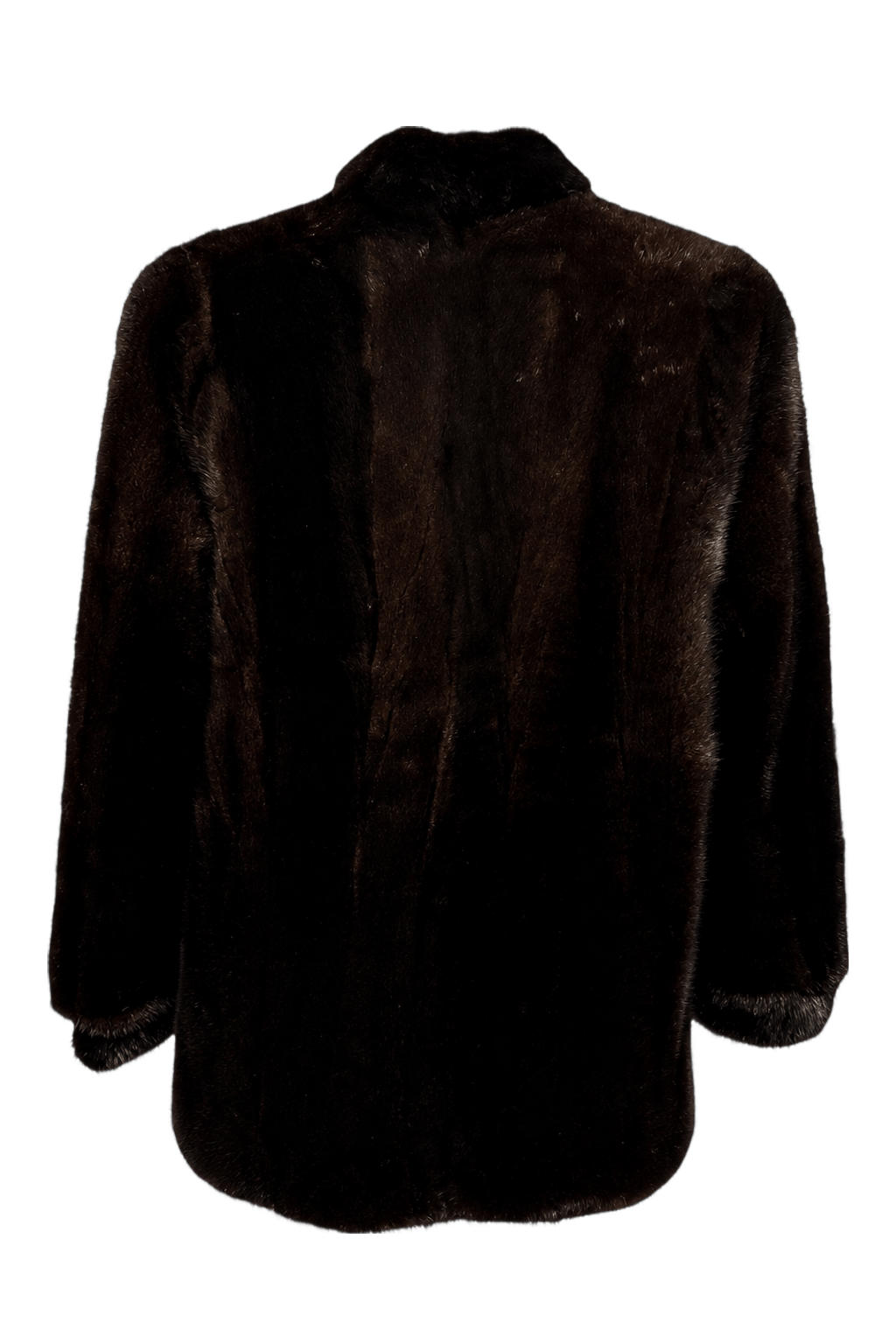 1980s Dark Brown Mink Fur Coat - Back View