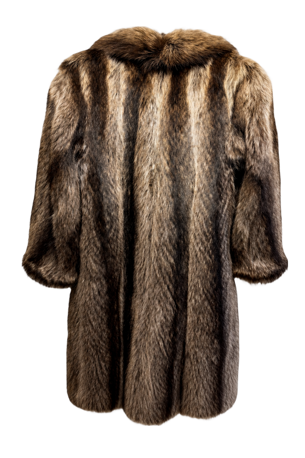1980s Brown Mink Fur Coat - Back View