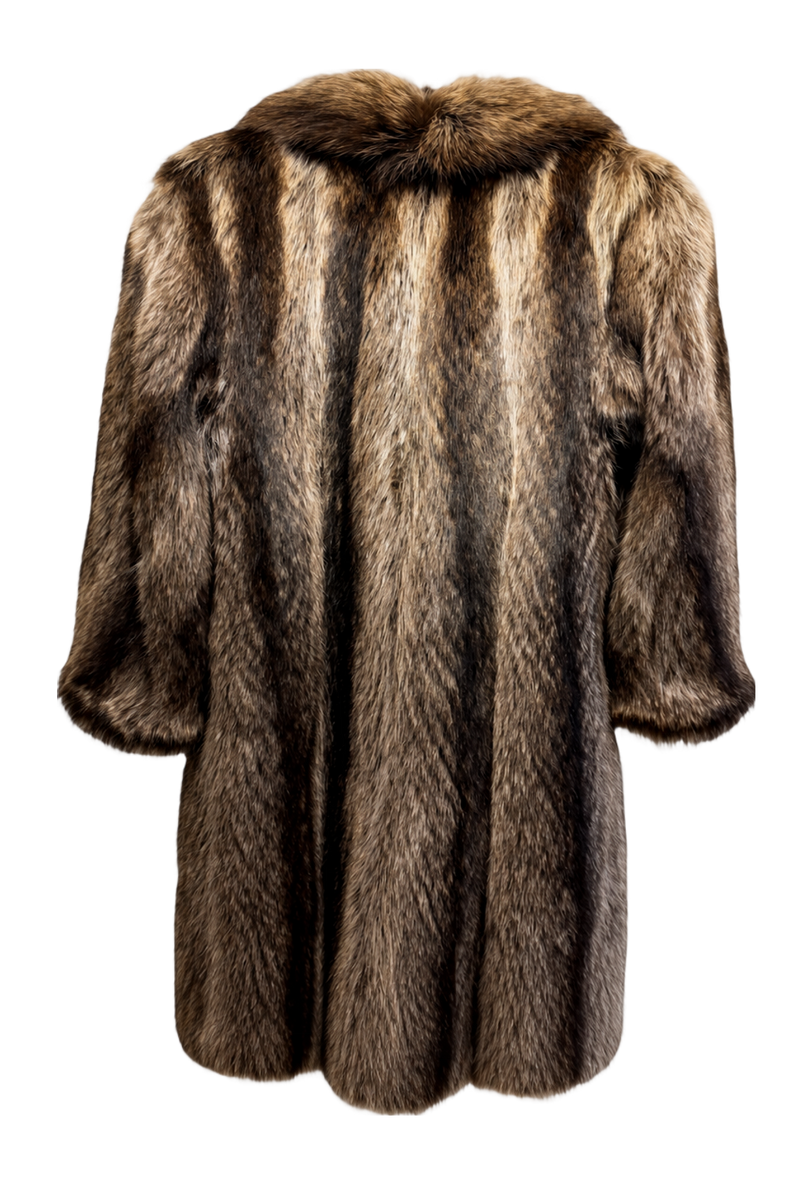 1980s Brown Mink Fur Coat - Back View