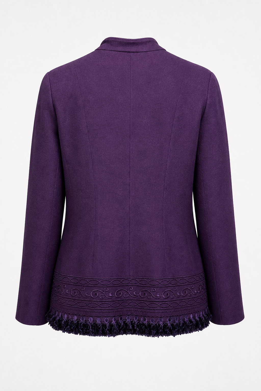 1980s Deep Purple Wool Blazer - Back View