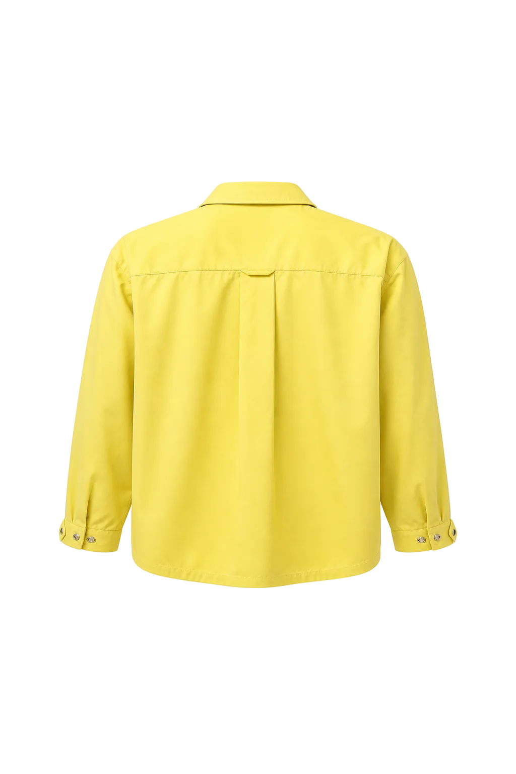 1970s Bright Yellow Cotton Jacket - Back View