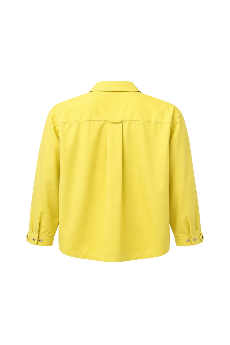 1970s Bright Yellow Cotton Jacket - Back View
