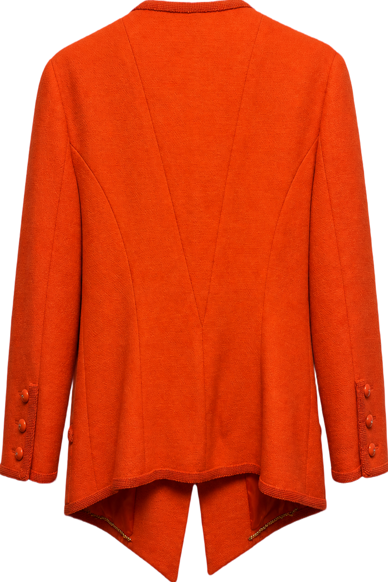 1980s Orange Wool Jacket - Back View