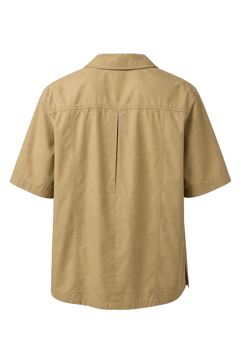 1980s Khaki Cotton Shirt - Back View