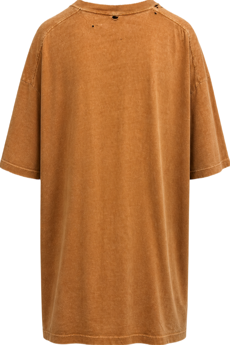 1990s Brown Cotton T-shirt - Back View