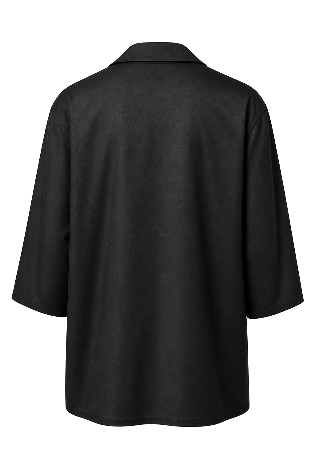 1990s Black Cotton Blazer - Back View