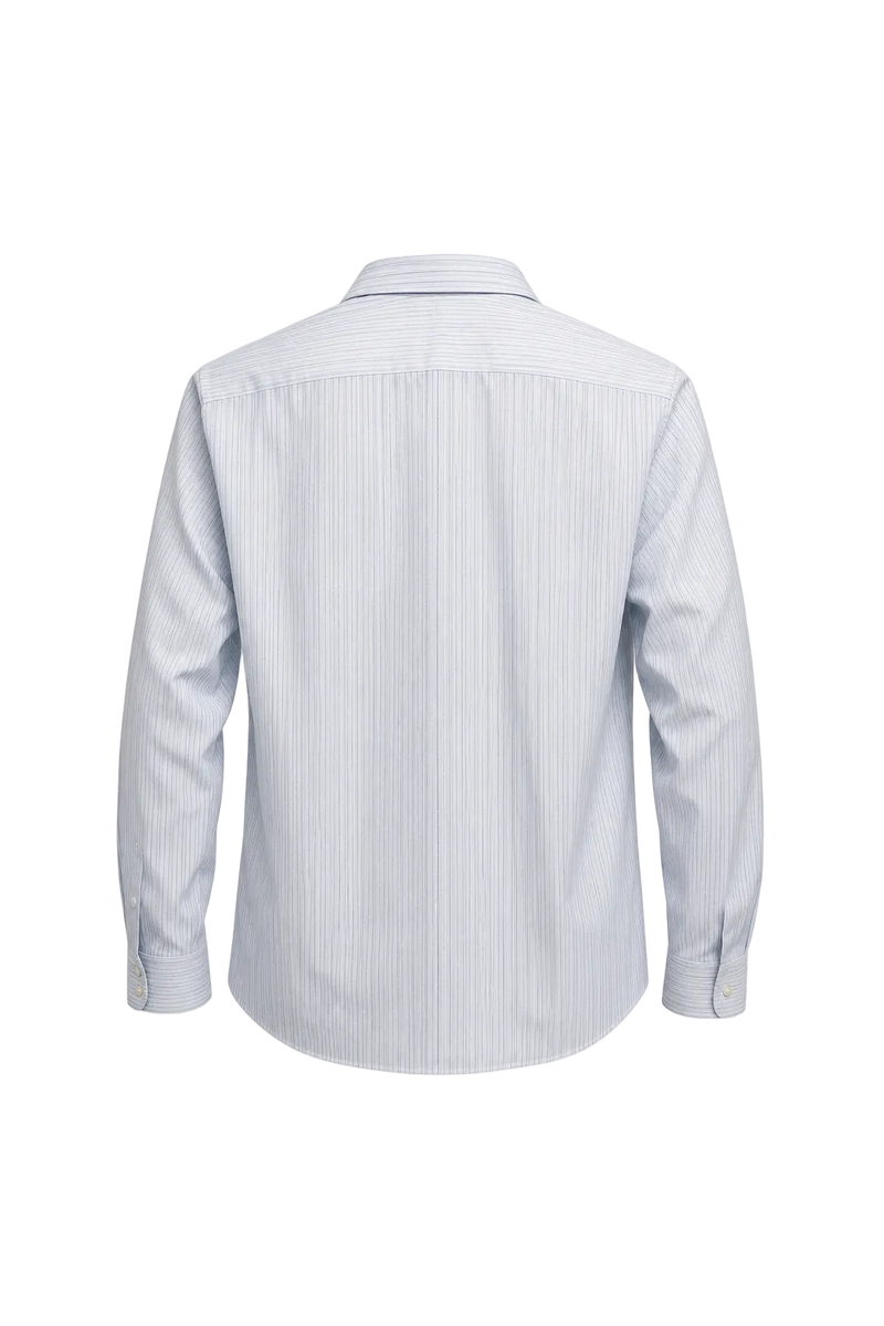 1970s Light Blue Cotton Shirt - Back View