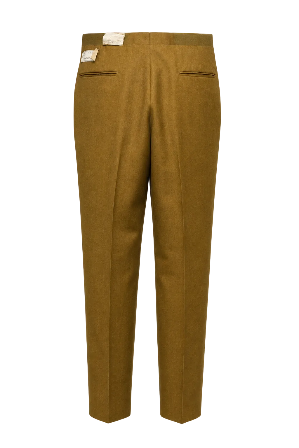 1980s Gold Wool Blend Trousers - Back View