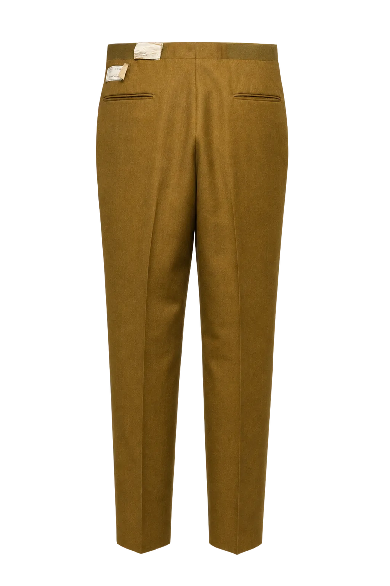1980s Gold Wool Blend Trousers - Back View
