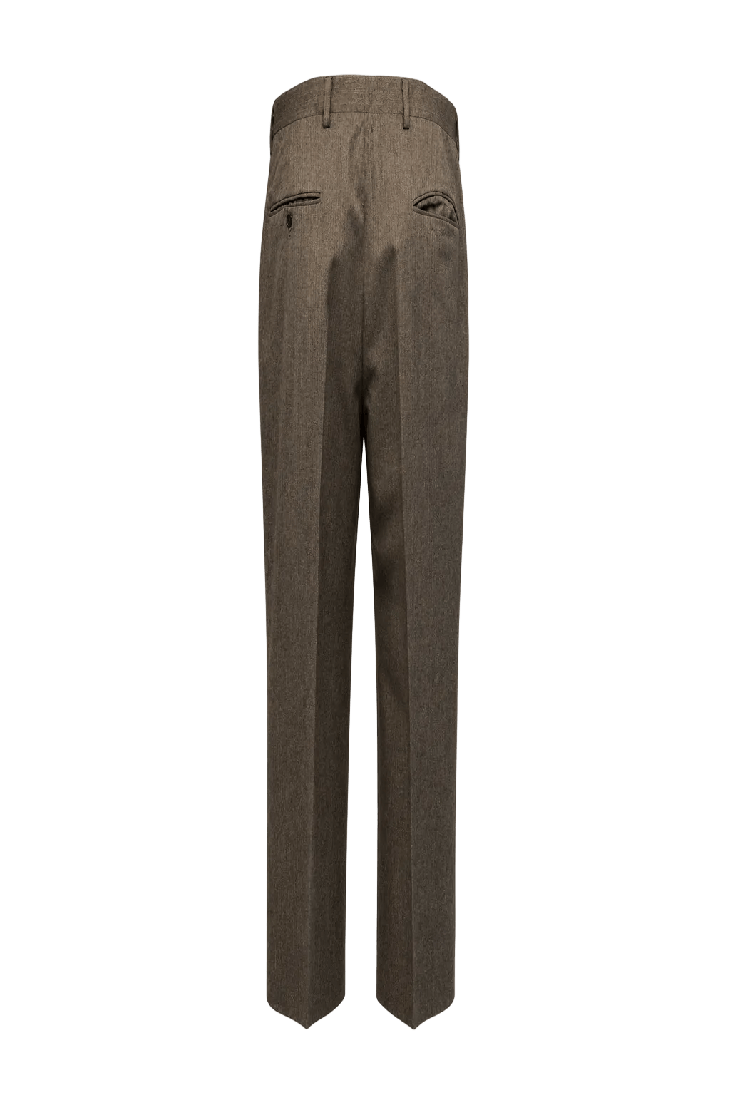 1980s Charcoal Grey Wool Trousers - Back View