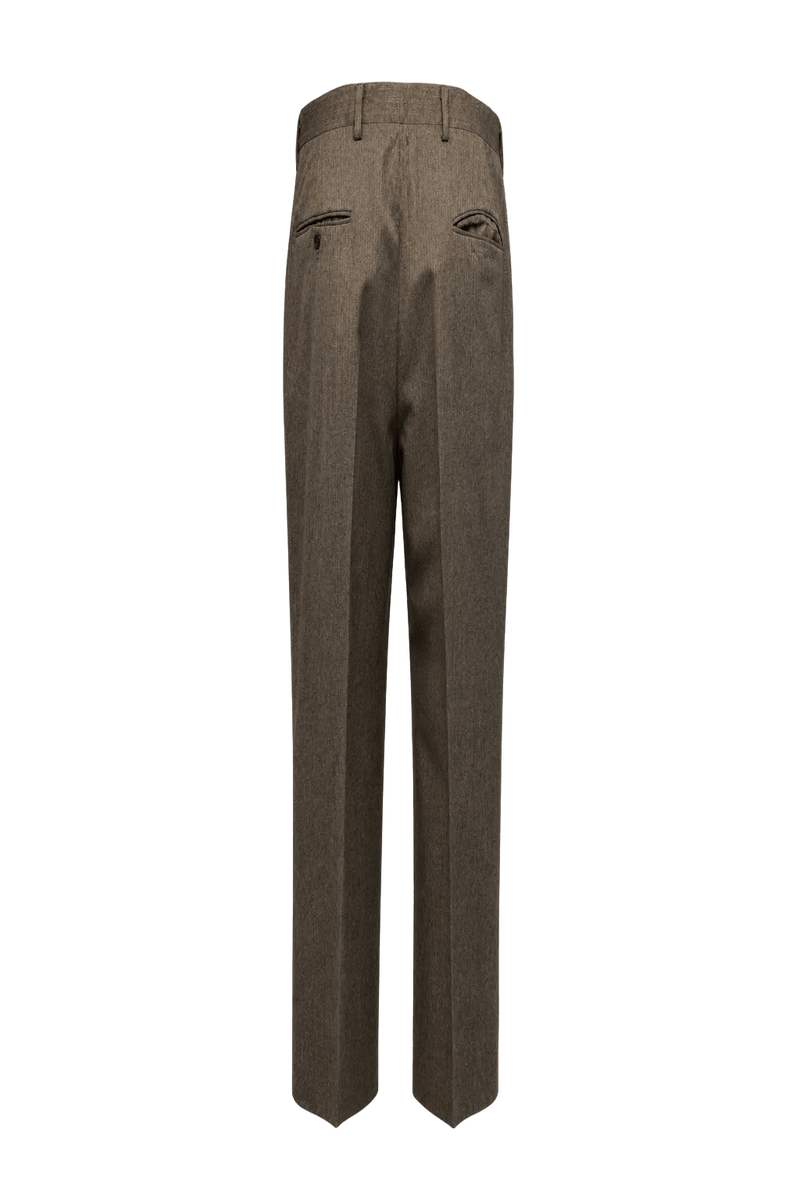 1980s Charcoal Grey Wool Trousers - Back View