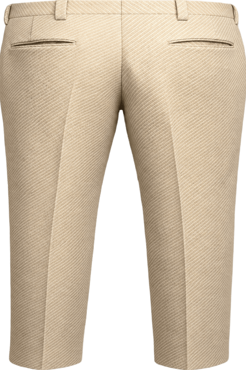 1970s Cream Corduroy Trousers - Back View