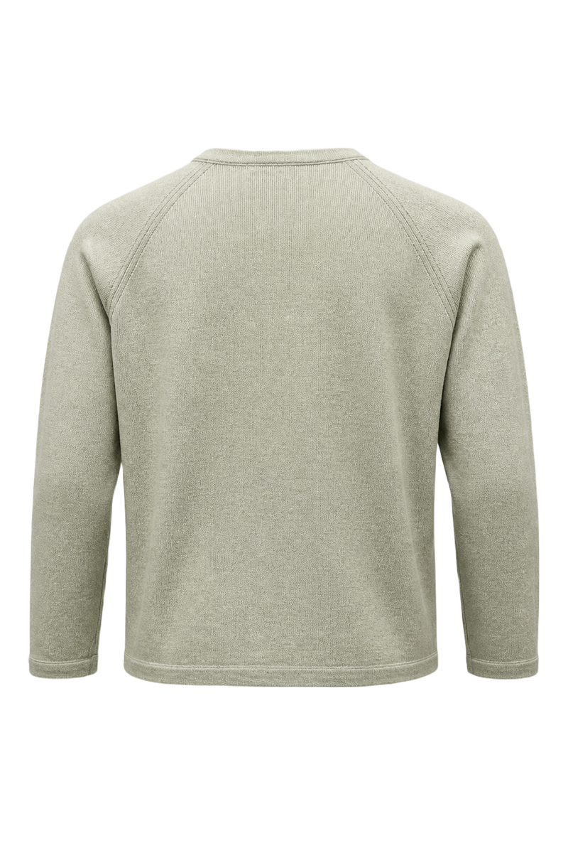 1990s Pastel Green Cotton Cardigan - Back View