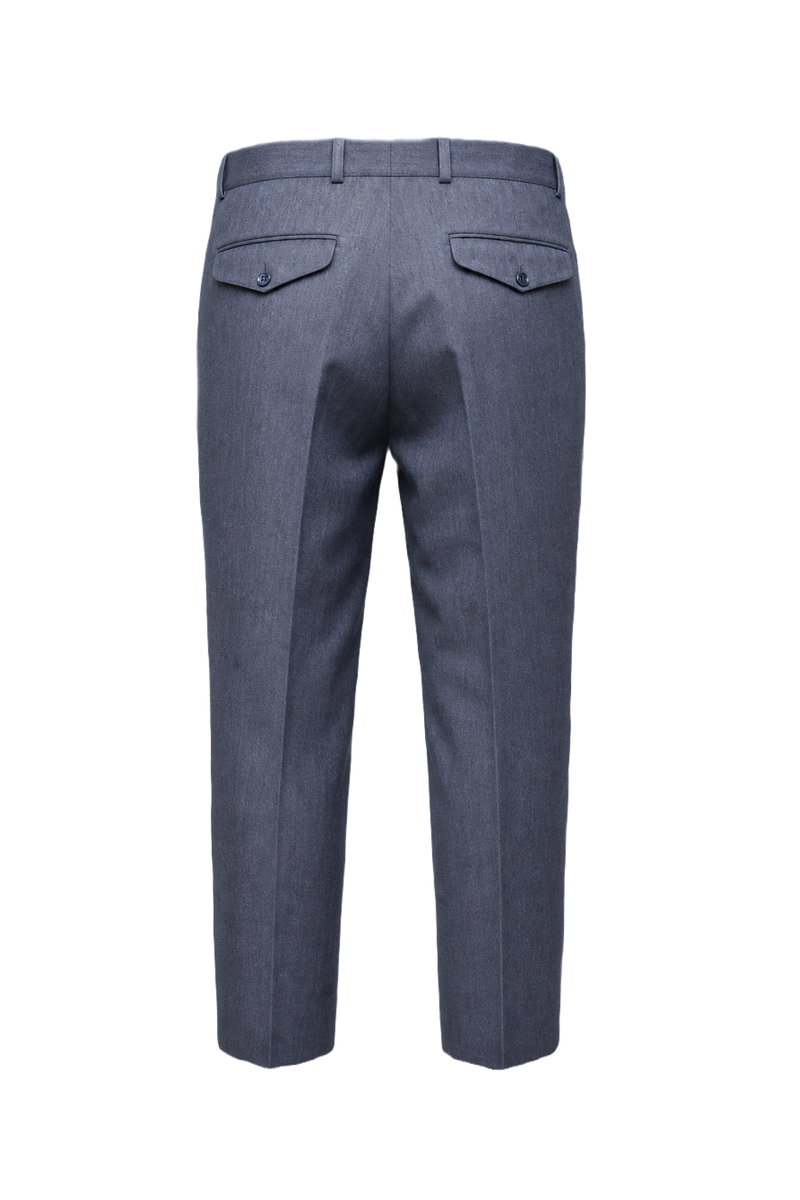 1940s Blue Wool Blend Trousers - Back View